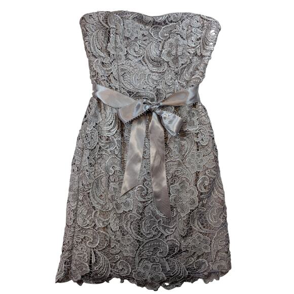 Adrianna Papell Dresses & Skirts - Adrianna Papell Cocktail Evening Dress Lavender Silver Double Lined Womens 8